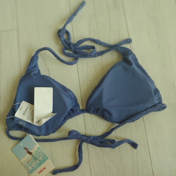 ROXY NEW Sun Click Terry Stretch Tiki Triangle Top - Picture 8 of 15